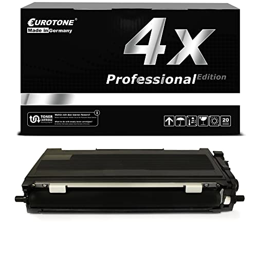 Eine schwarze Eurotone Professional Edition Tonerkartuschenschachtel und darunter eine einzelne schwarze Tonerkartusche.
