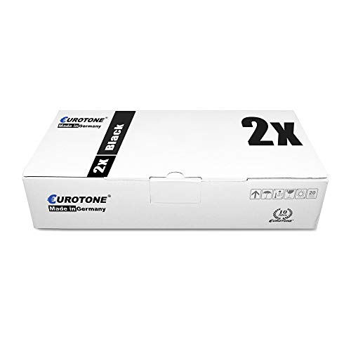 Eine weiße Eurotone-Kartonverpackung mit der Aufschrift 2x Black und dem Markenlogo auf weißem Hintergrund.