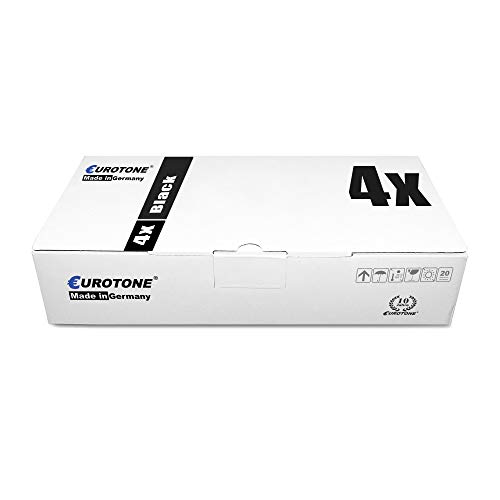 Eine weiße Eurotone-Verpackung mit der Aufschrift '4x Black' und 'Made in Germany'.