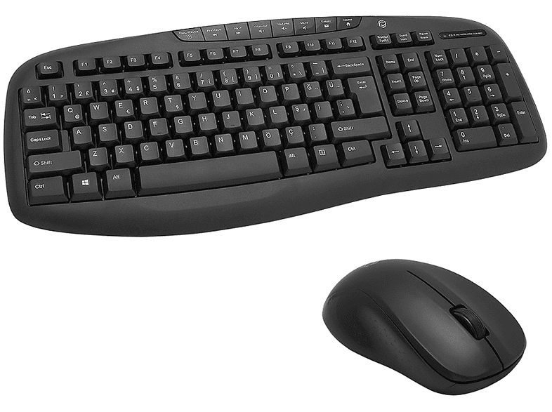 FRISBY FK-4830WQ Türkçe Multimedya Kablosuz Klavye ve Mouse Seti Siyah
