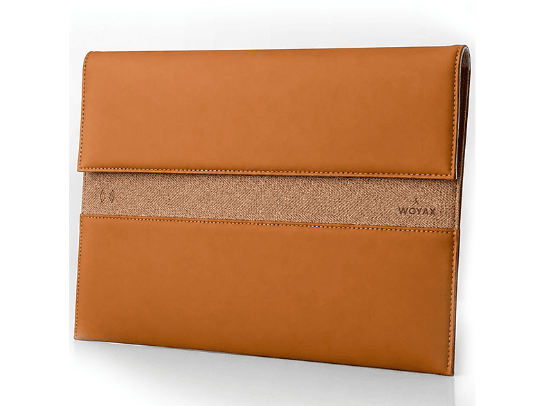 WOYAX S-Touch NFC Özellikli Su Geçirmez MacBook Kılıfı iPad Tablet 14 inç Laptop Çantası Kahverengi