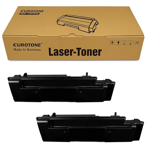 Eurotone Lasertoner-Kartons mit zwei schwarzen Tonerkartuschen vorne auf weißem Hintergrund.