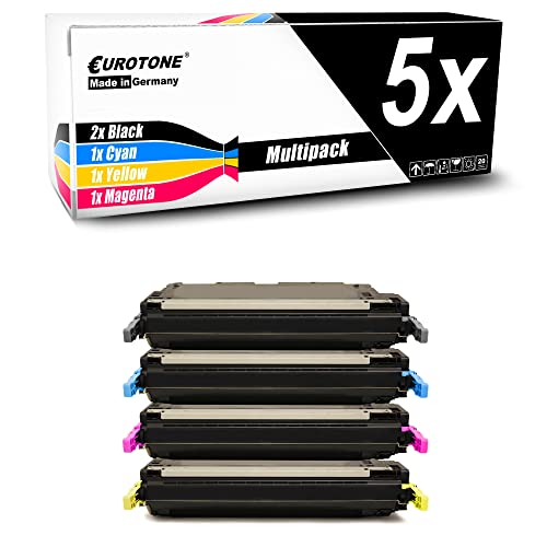 Eurotone Drucker-Tonermultipack mit vier Patronen und der Verpackung.