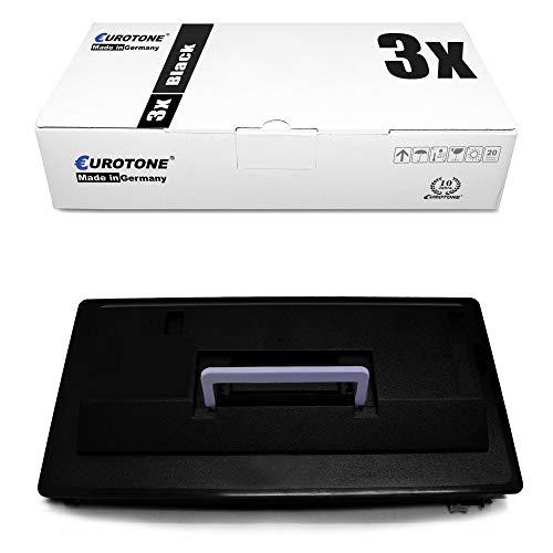 Eine Eurotone Druckerpatronen-Box und ein schwarzes Toner-Gegenstück mit blauem Griff auf weiem Hintergrund.