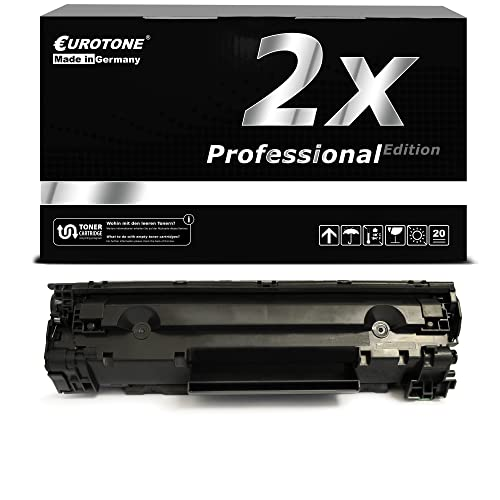 Schwarze Toner-Kassette vor einer Eurotone Professional Edition Verpackung.