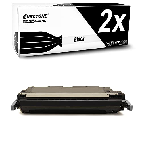 Eurotone-Tonerkartusche in Schwarz mit Verpackung und der Aufschrift 2x.