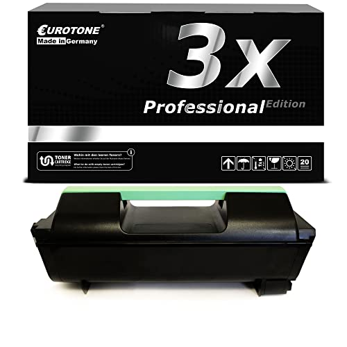 Schwarze Tonerpatrone mit grünem Griff und Eurotone 3x Professional Edition Box.