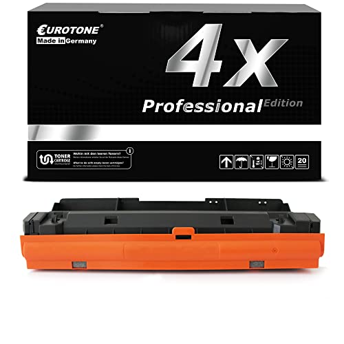 Eurotone-Tonerbox mit schwarzer Verpackung und einer orangefarbenen Tonerkassette davor.