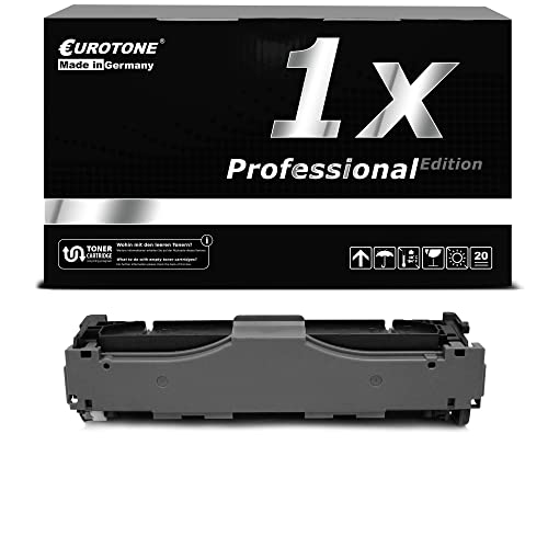 Eine schwarze Eurotone Tonerbox mit der Aufschrift Professional Edition und eine einzelne Tonerkartusche unten.