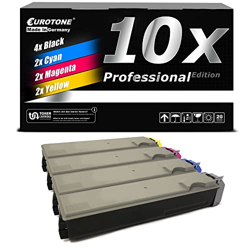 Eurotone Tonerkartuschen 10er-Pack in einer schwarzen Box.