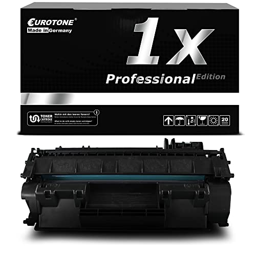 Eine schwarze Eurotone Tonerbox Professional Edition mit einer einzelnen Tonerkassette davor.