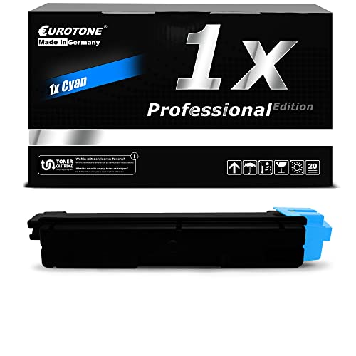 Eine schwarze Eurotone Tonerbox mit einem blauen Cyan-Einsatz und der Aufschrift 1x Professional Edition.