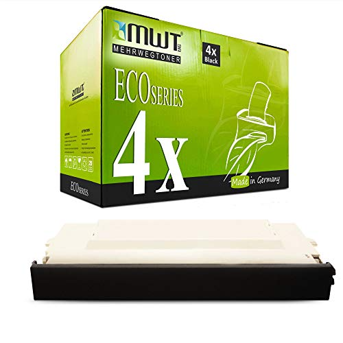 Grüne MWT EcoSeries Tonerbox Verpackung mit schwarzer Tonerkassette davor auf weißem Grund.