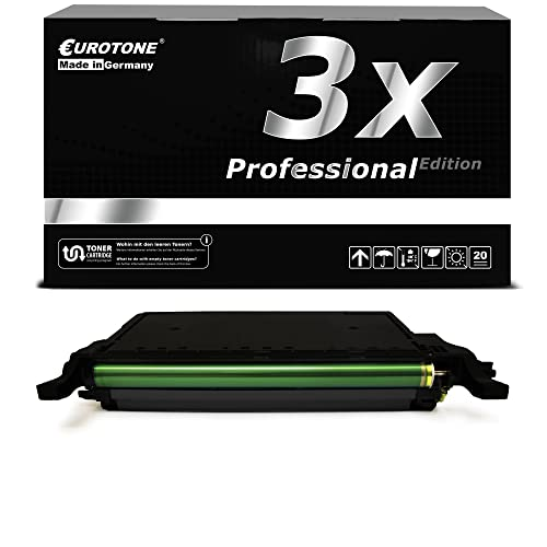 Eine schwarze Eurotone-Box mit 3x Professional Edition und eine grüne Trommeleinheit unten.