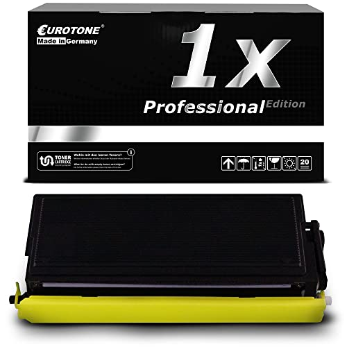 Eurotone-Tonerpatrone in schwarzer Box vor weißem Hintergrund.