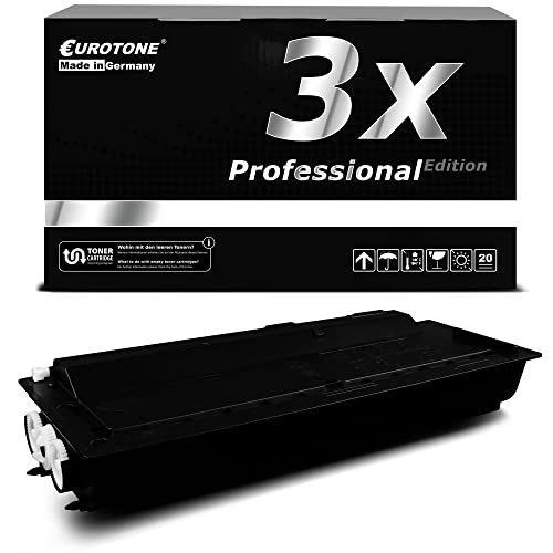 Eine schwarze Tonerkartusche und die dazugehörige schwarze Box mit der Aufschrift „3x Professional Edition“.