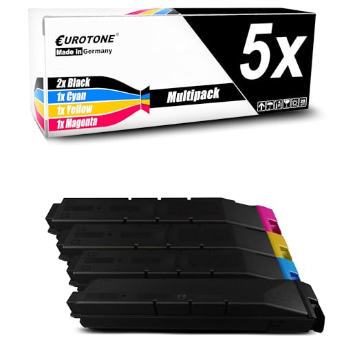 Eurotone Druckerpatronen-Multipack mit fünf Patronen und Verpackung.