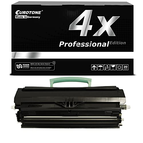 Eurotone Tonerpatrone vor schwarzer Verpackung mit der Aufschrift 4x Professional Edition.