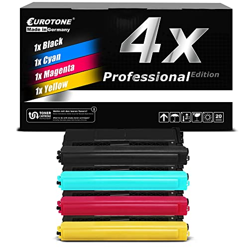 Eurotone-Tonerkarton mit 4 Patronen in Schwarz, Cyan, Magenta und Gelb.