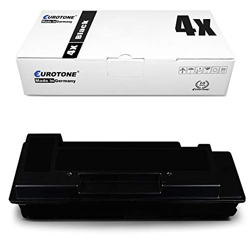 Eine weiße Eurotone-Verpackungsbox und eine schwarze Tonerkassette davor.