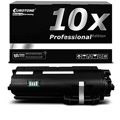 Eine schwarze Tonerpatrone und Verpackungsbox mit der Aufschrift 10x Professional Edition von Eurotone.