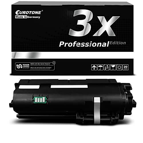 Eurotone-Tonerpatrone vor schwarzer Produktverpackung mit der Aufschrift 3x Professional Edition.