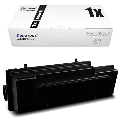 Eine weiße Eurotone-Verpackungsschachtel liegt vor einem schwarzen Toner. Der Hintergrund ist weiß.
