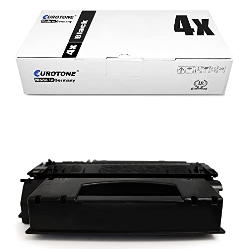Eurotone Tonerkartusche in weißer Verpackung mit Aufschrift 4x Black und Eurotone-Logo.