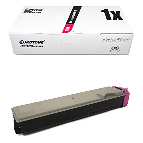 Eine weiße Eurotone Magenta Druckerpatronen-Schachtel mit passender Tonerpatrone.