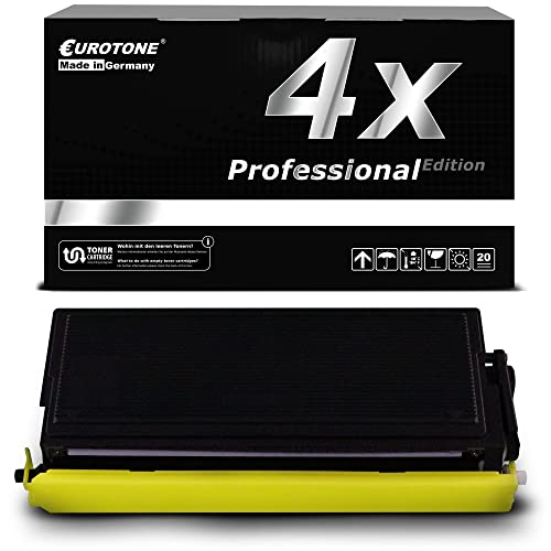 Eurotone 4x Professional Edition Tonerkassette in schwarzer Verpackung mit schwarzer Kartusche und gelber Schutzhülle.