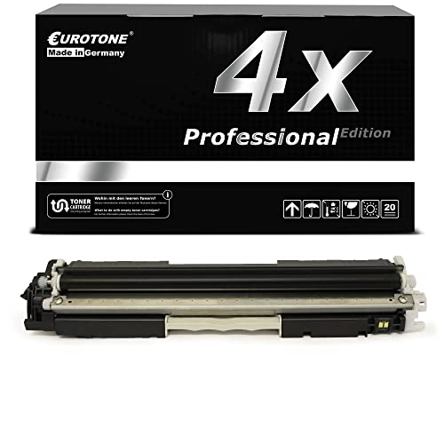 Eine schwarze Eurotone Toner-Verpackung und eine einzelne Tonerkartusche davor.