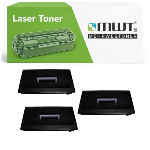 MWT Laser-Toner-Verpackung mit drei schwarzen Tonerkartuschen mit Griff.