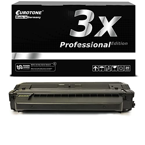 Eine schwarze Eurotone Tonerbox und eine Tonerkassette vor weißem Hintergrund.