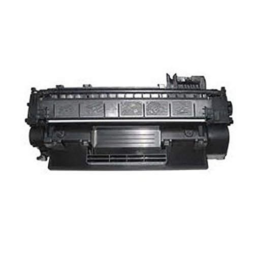 Schwarze Laserdrucker-Tonerkassette auf weißem Hintergrund.