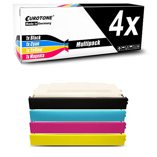 Eurotone 4x Multipack Druckerpatronen in Schwarz, Cyan, Gelb und Magenta mit Originalverpackung.