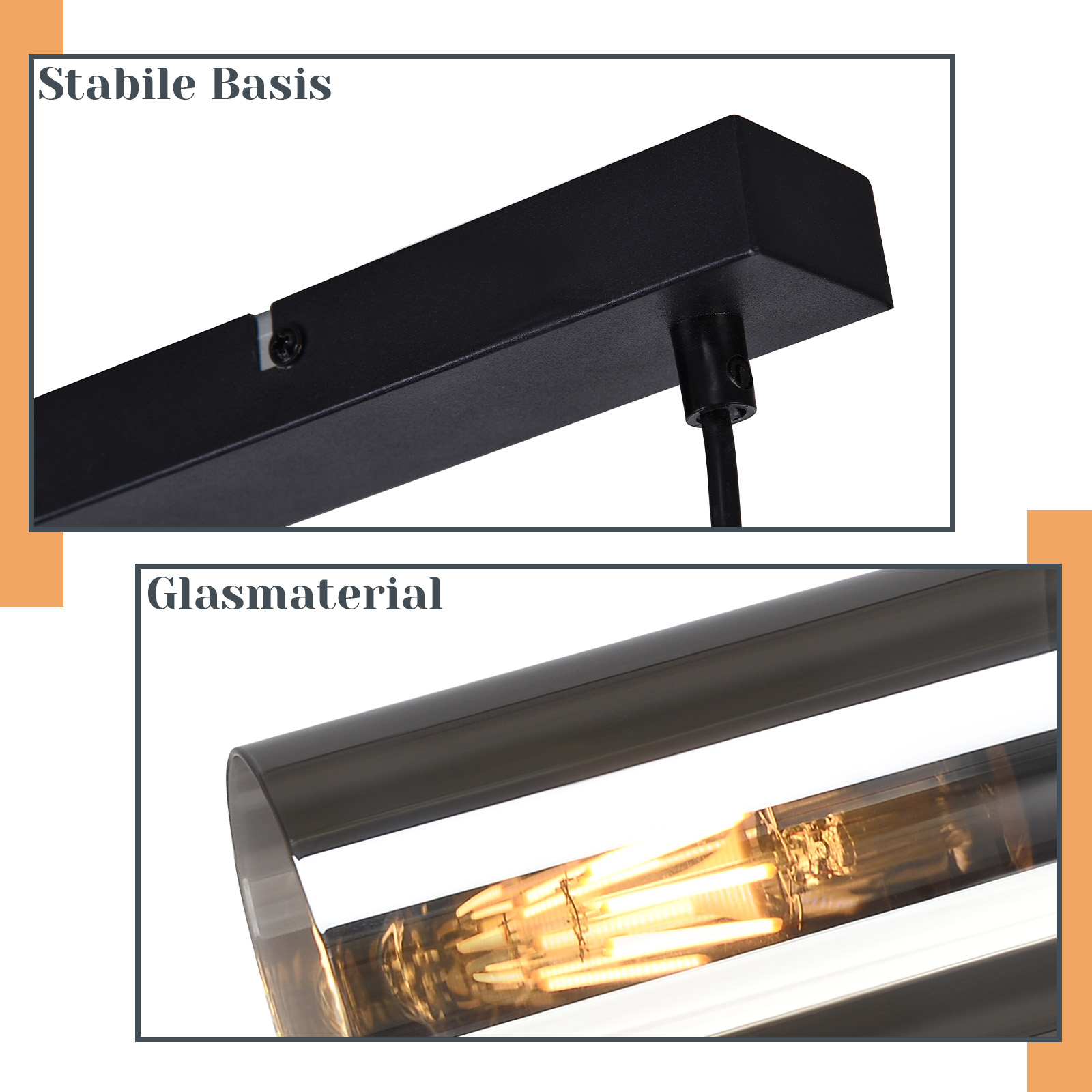 Primer plano que muestra la base resistente y el vidrio de una lámpara moderna con bombilla LED.
