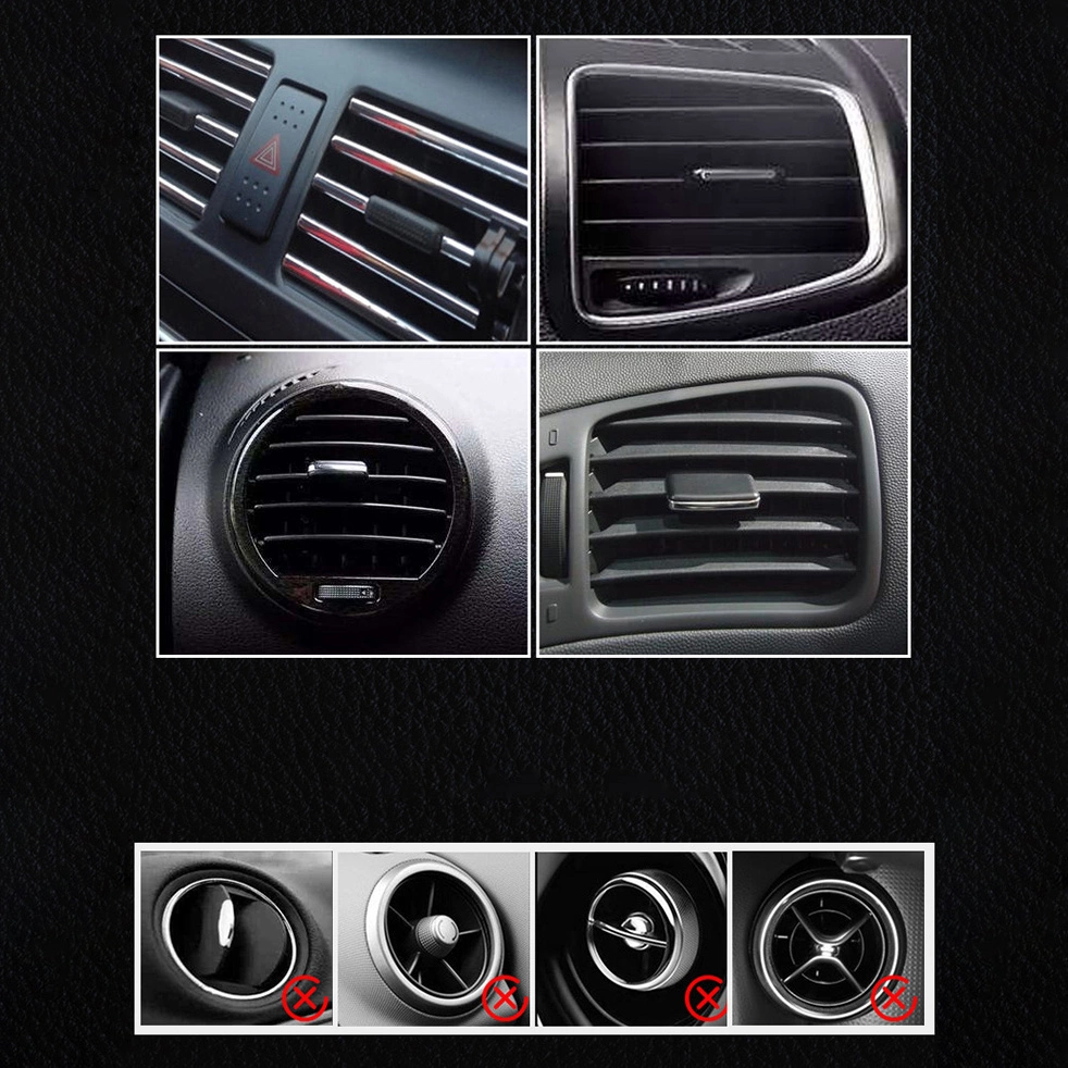 Collage di diversi stili di bocchette d'aria per auto.