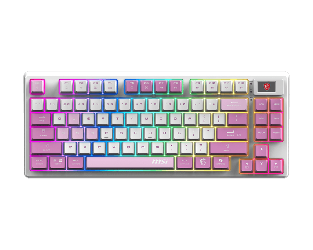MSI Forge GK600 TKL W TR Kablosuz Gaming Klavye Violet