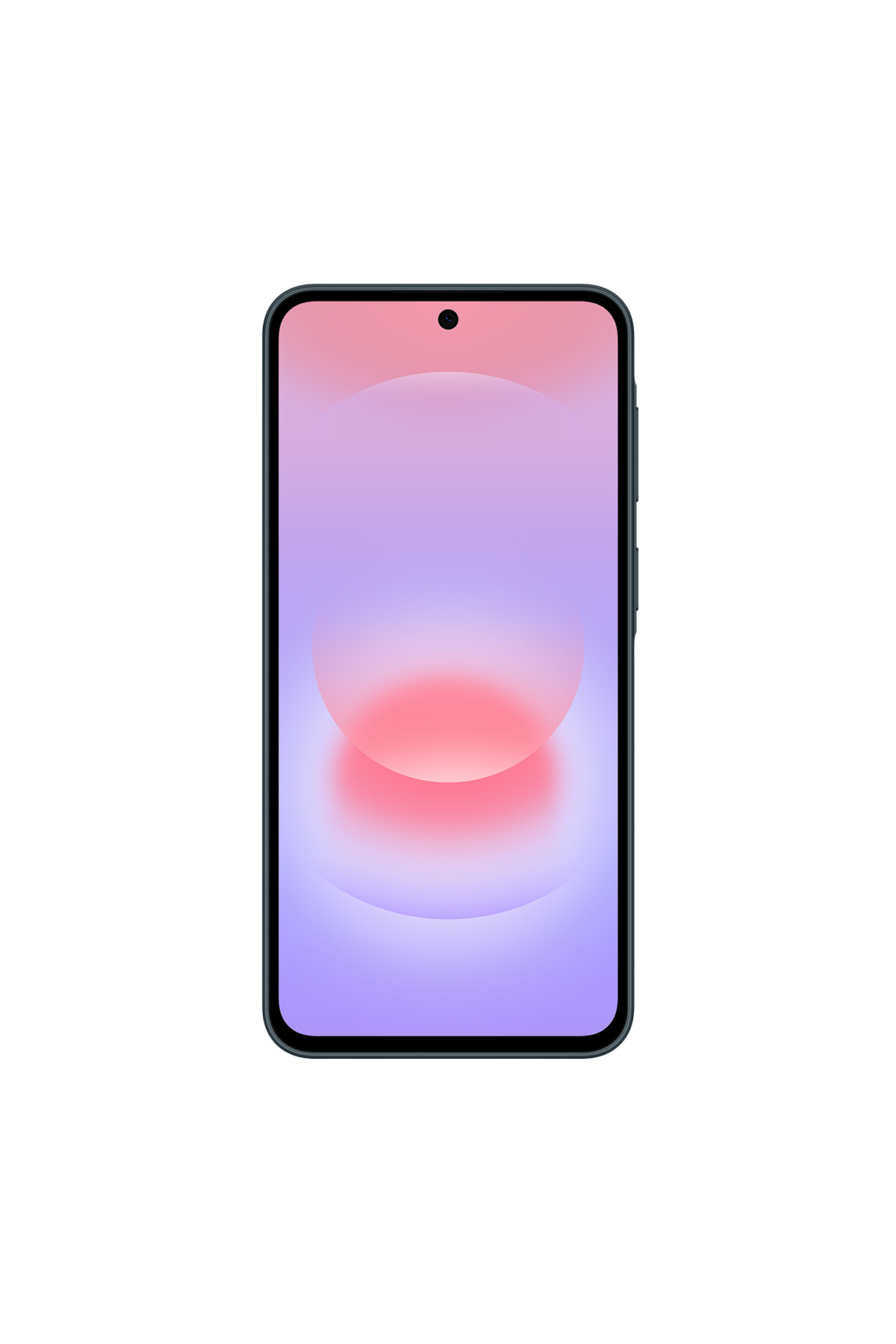 Bir akıllı telefonun ekranında pembe ve mor soyut bir arka plan var.
