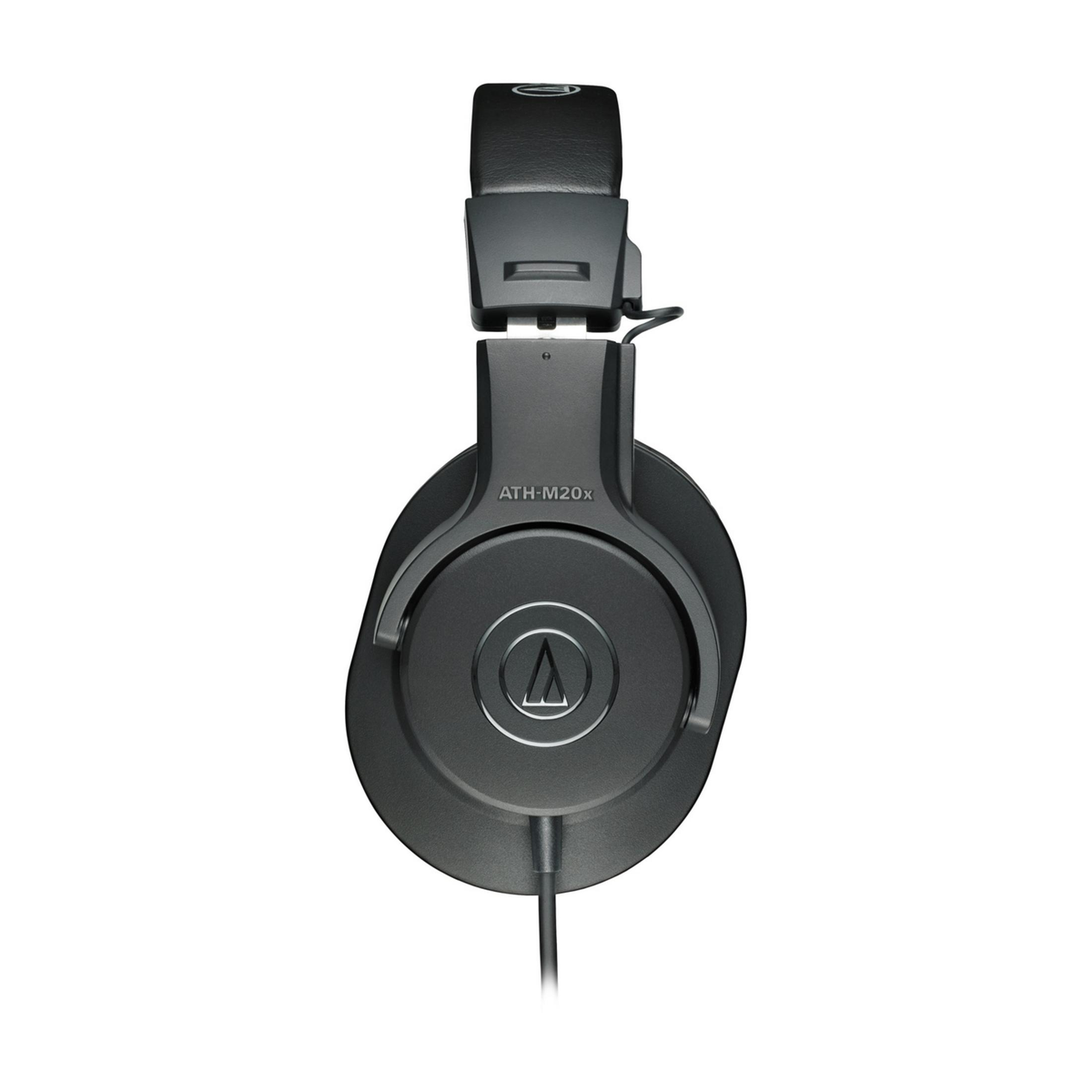 Auriculares supraaurales negros con texto ATH-M20x en el lateral, mostrados sobre fondo blanco.