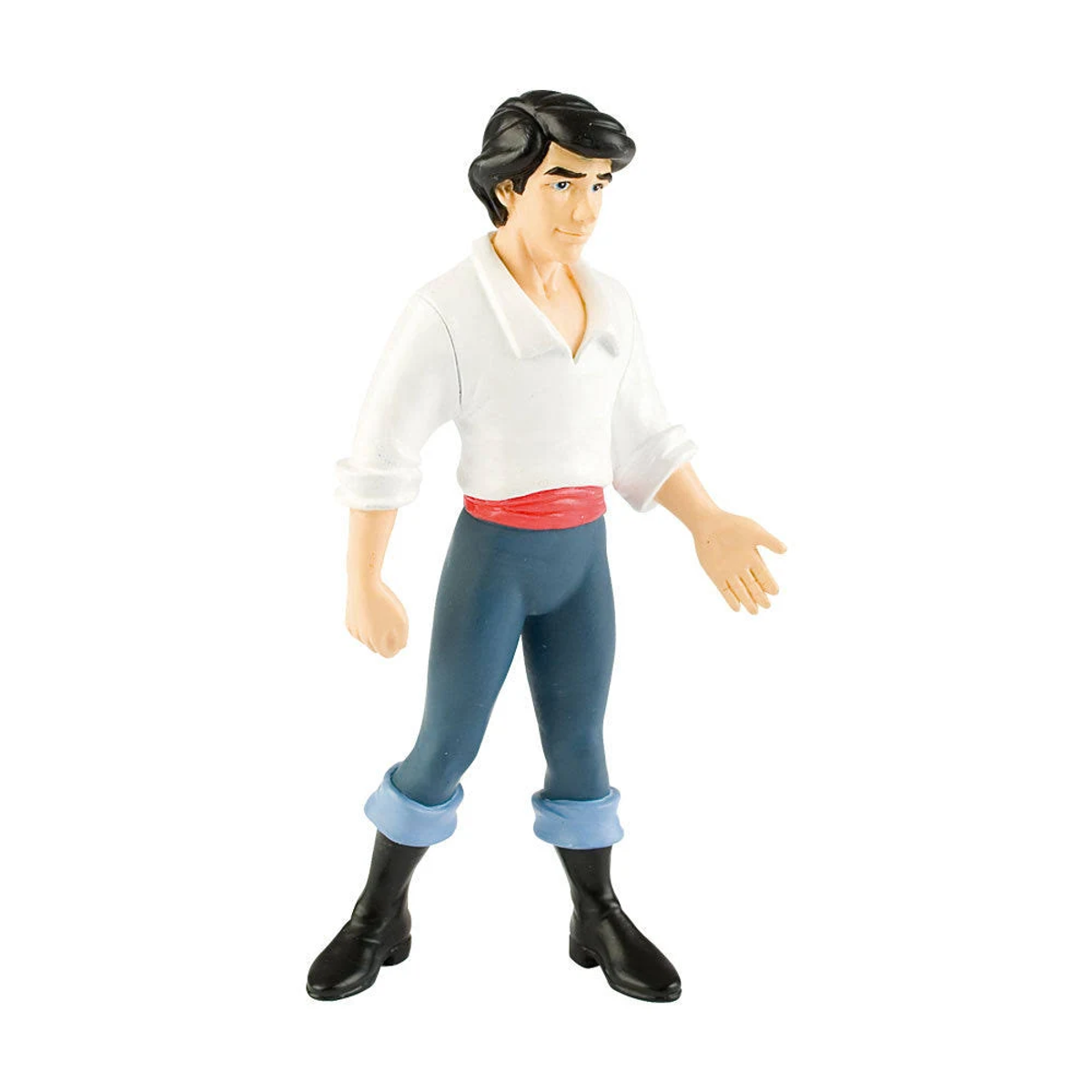 Action figure del principe Eric con camicia bianca, cintura rossa, pantaloni blu e stivali neri.