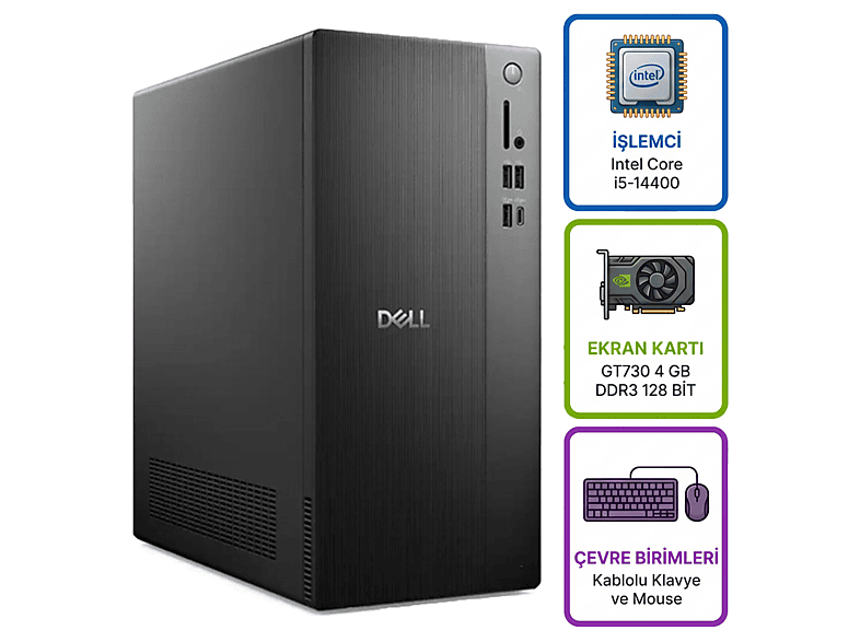 DELL Tower ECT1250 4 GB GT730 ECT1250_RPLSR003_U 026 Intel Core i5