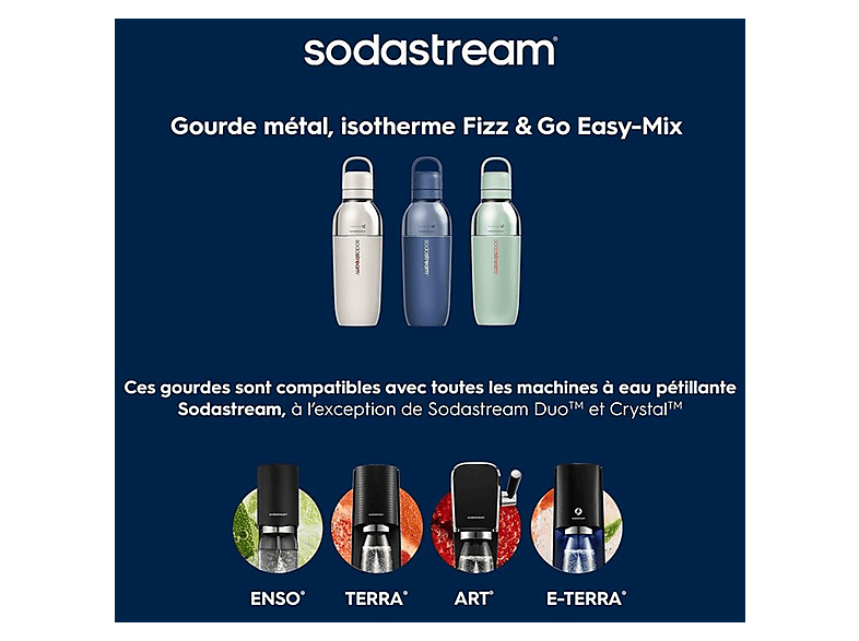 SODASTREAM Fizz&Go Easy-Mix 0.7 L Isolierflasche