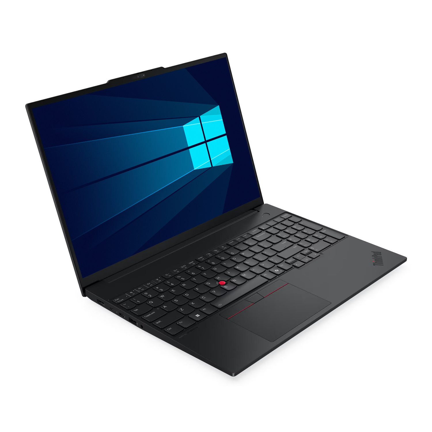 Beyaz arka planda mavi Windows ekranını gösteren siyah bir dizüstü bilgisayar.