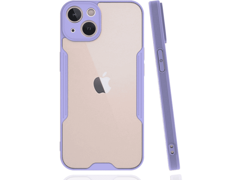 NEWFACE iPhone 14 Plus Uyumlu Platin Silikon Telefon Kılıfı Lila