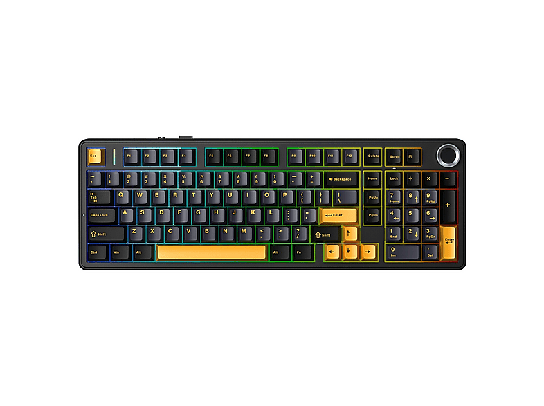 AULA F99 Pro 3 Modlu RGB Hot Swap Mekanik Star Vector Switch Makrolu Kablosuz Oyuncu Klavyesi Siyah