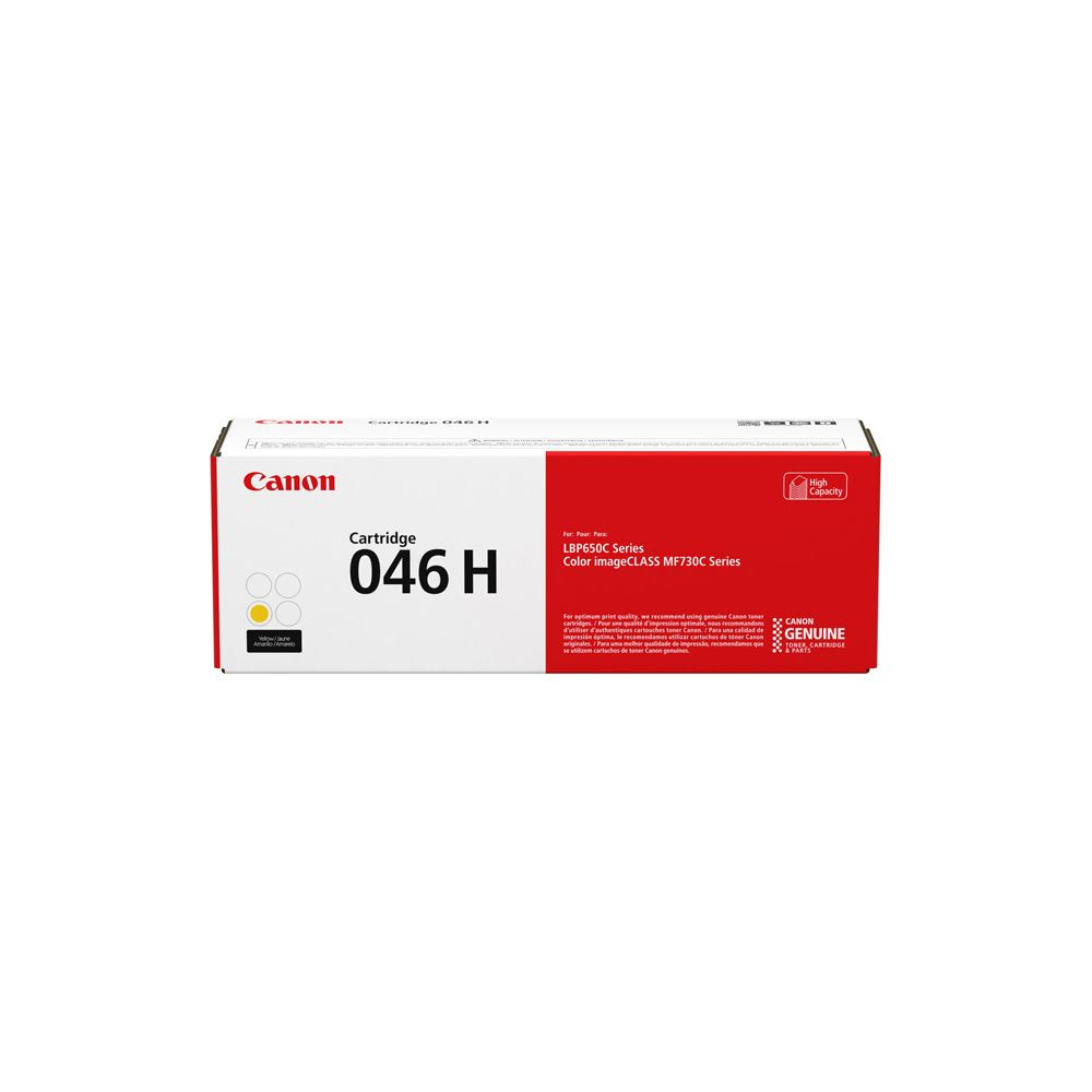 White and red Canon 046 H toner cartridge box on a white background.