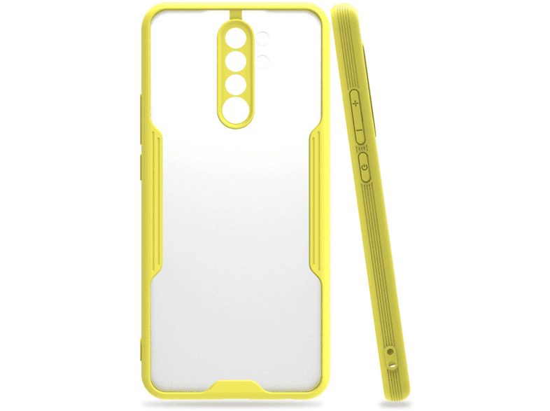 NEWFACE Xiaomi Redmi Note 8 Pro Uyumlu Platin Silikon Telefon Kılıfı Sarı