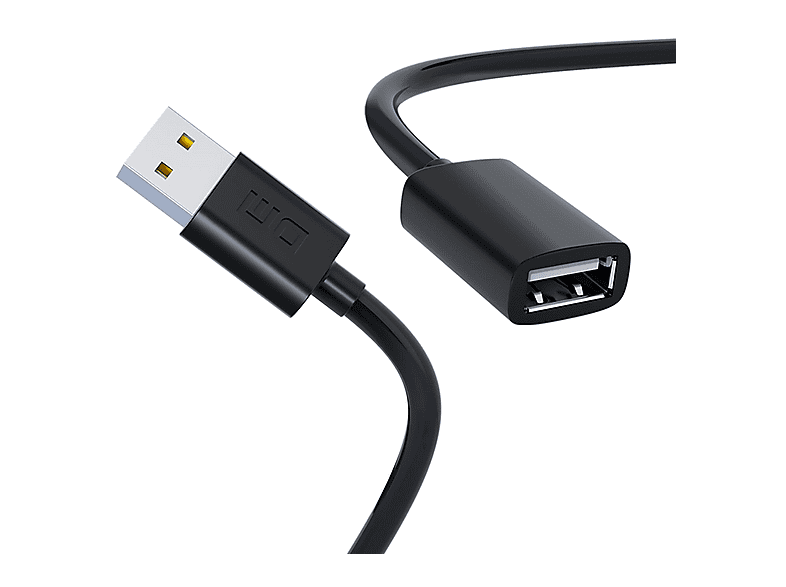 DM AD051 USB 2.0 Ekleme 1.5 Metre Uzatma Kablosu Siyah