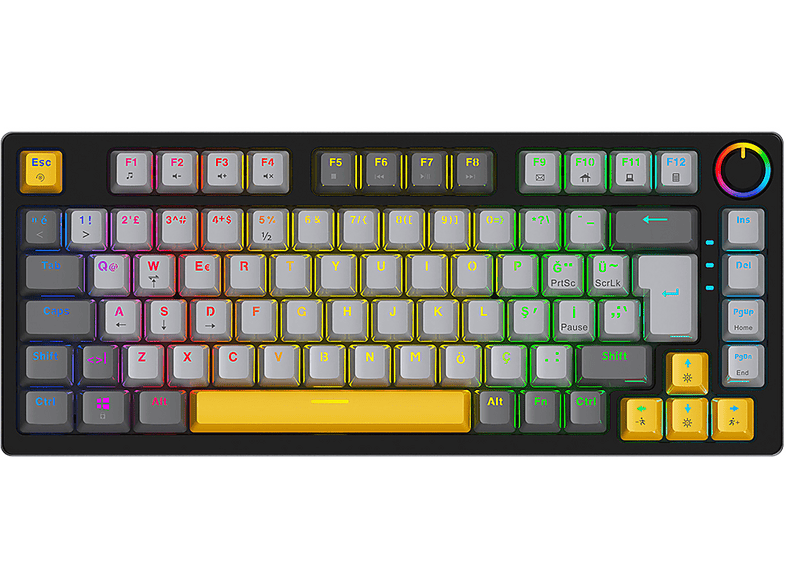 BRONZTURQ MK1115 Rainbow Anti-Ghosting Kablolu Mekanik Klavye Siyah
